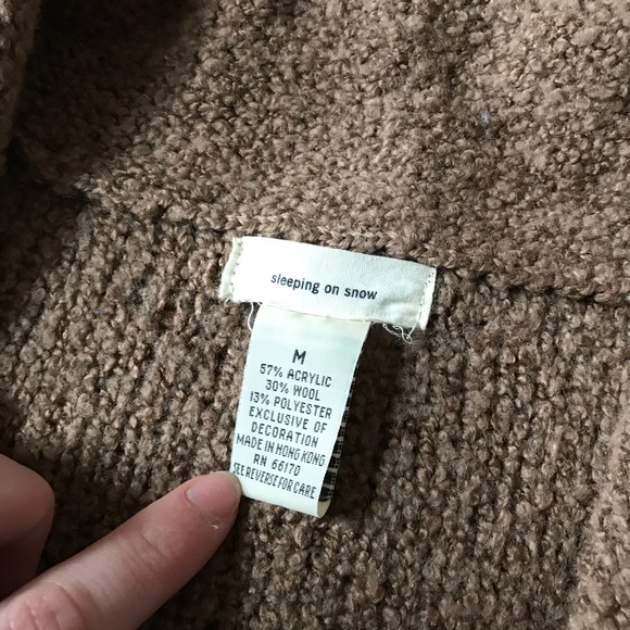 Anthro Sleeping On Snow Boucle Bow Cardigan - Picture 4 of 6